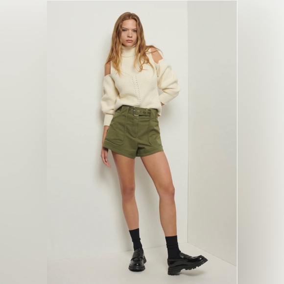 10 Crosby Derek Lam Sweaters - DEREK LAM 10 CROSBY ANITA COLD SHOULDER TURTLENECK